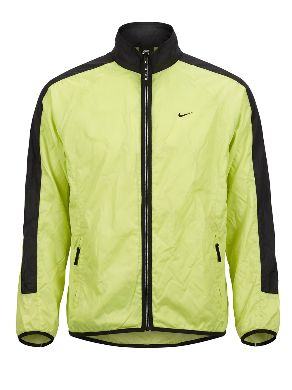 Nike Men's Vibrant Yellow and Black Windbreaker